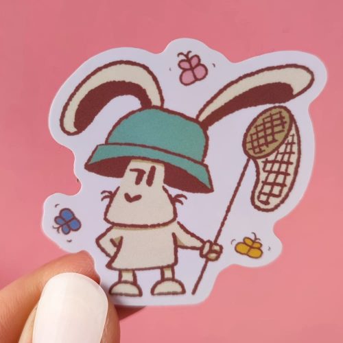 Sticker Chasse aux Papillons